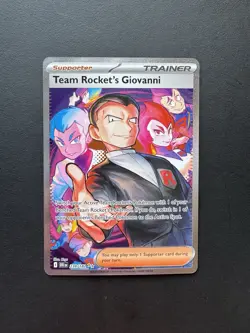 Pokemon Team Rocket's Giovanni Full Art Holo Trainer 238/182 Destined Rivals - Image 1
