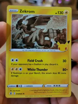 Pokemon Celebrations Zekrom 010/025 Ultra Rare HOLO 25th Anniversary NM - Image 1