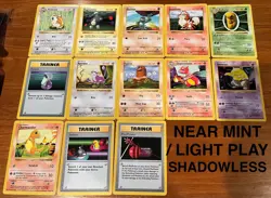SHADOWLESS Base Set Pokemon Card Lot NM/LP - Image 1