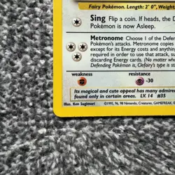 Clefairy TCG 5/102 Base Set Holo Rare Pokemon Card HP - Image 3