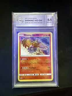 Pokemon Shining Ho-Oh Sun & Moon Black Star Promo SM 70 TGA 8.5 - Image 1