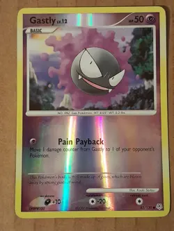 Pokemon Gastly 82/130 Diamond & Pearl Reverse Holo LP-NM See Pictures - Image 1