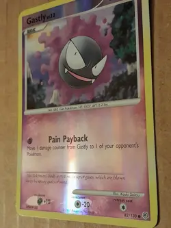 Pokemon Gastly 82/130 Diamond & Pearl Reverse Holo LP-NM See Pictures - Image 3
