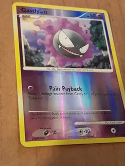 Pokemon Gastly 82/130 Diamond & Pearl Reverse Holo LP-NM See Pictures - Image 4