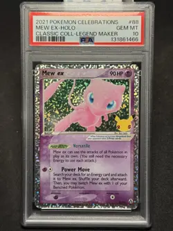 2021 Pokemon Celebrations Mew EX Holo Classic Collection 88/92 PSA 10 Gem Mint - Image 1