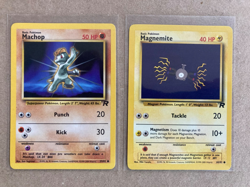 Pokemon Team Rocket (2 Card Lot) - MAGNEMITE #60, MACHOP #59 - LP/NM - Image 1