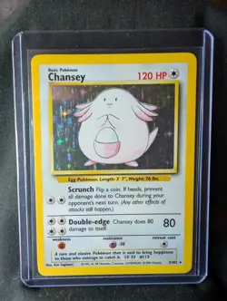 Pokemon TCG Chansey Base Set 3/102 Holo Unlimited Holo Rare - Image 1