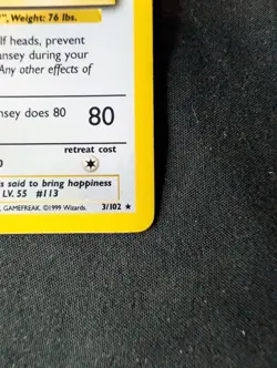 Pokemon TCG Chansey Base Set 3/102 Holo Unlimited Holo Rare - Image 5