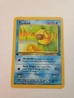 Psyduck 53/62 Fossil Regular 1st Edition Pokemon WOTC LP - Image 1