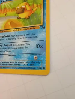 Psyduck 53/62 Fossil Regular 1st Edition Pokemon WOTC LP - Image 5