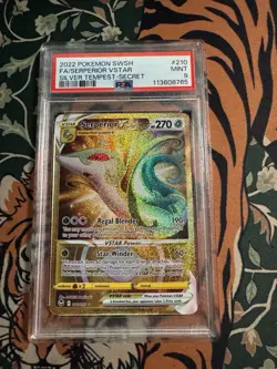 Pokemon TCG Silver Tempest Serperior VSTAR #210 FA Secret Rare PSA 9 Mint - Image 1