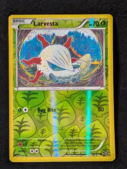 Larvesta 14/114 - XY Steam Siege Reverse Holo LP Pokemon TCG - Image 1
