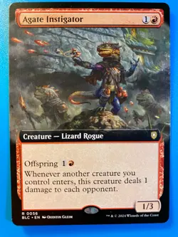 MTG 1x EXTENDED ART Agate Instigator # 56 Commander: Bloomburrow Magic the x1 NM - Image 1