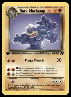 Dark Machamp 27/82 1st Edition Team Rocket Rare NM EBAY LIVE FRIDAY - Image 1