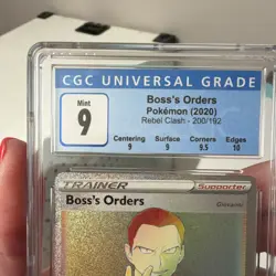 Pokemon Boss's Orders 200/192 Swsh02 Rebel Clash Secret Rare Holo Full Art CGC 9 - Image 4
