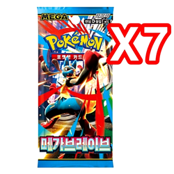7 PACKS MEGA EVOLUTION ENHANCED Brave Pokemon Card Booster Sealed Factory KOREAN - Image 2