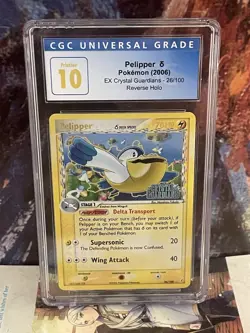 2006 Pokemon Ex Crystal Guardians Pelipper Reverse Holo CGC Pristine 10 - Image 1