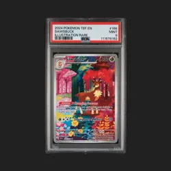 Pokemon TCG Sawsbuck Card 166/162SV05: Temporal Forces PSA 9 - Image 1