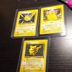 Pokemon Pikachu set of 3 cards base set neo and promo - Image 1