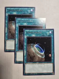 3X Yugioh Terraforming VASM-EN013 Rare 1st Edition NM - Image 1
