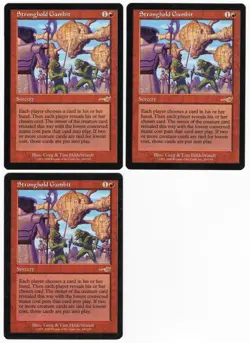 Stronghold Gambit x3 3x 2000 Nemesis Red Rare Sorcery MTG SP - NM AZ1 - Image 1