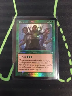 MTG Magic The Gathering Llanowar Tribe Foil Retro Frame Elf Mana Dork Commander - Image 1