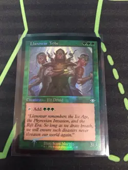 MTG Magic The Gathering Llanowar Tribe Foil Retro Frame Elf Mana Dork Commander - Image 2