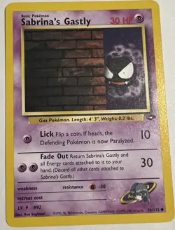 Pokemon TCG Sabrina's Gastly Gym Challenge 96/132 Regular Unlimited Common - Image 1