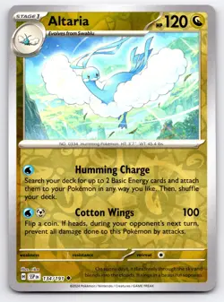 Pokemon Altaria SV08: Surging Sparks SSP Uncommon Reverse Holofoil 134/191 NM - Image 1
