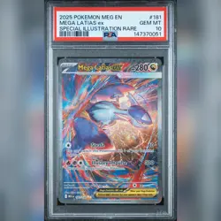 PSA 10 Mega Latias EX 181/132 SIR Mega Evolution Pokemon TCG - Image 1