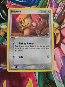 Meowth 77/113 Pokemon EX Delta Species Reverse Holo - NM-/LP - Image 1