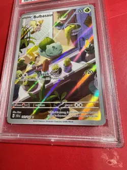 2024 POKEMON SCR EN-STELLAR CROWN ILLUSTRATION RARE #143 BULBASAUR PSA 9 - Image 3