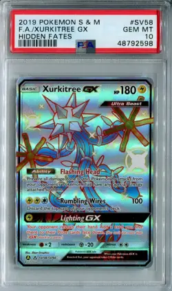 2019 Pokemon PSA 10 Hidden Fates Xurkitree SV58/SV94 Shiny Vault GEM MINT - Image 1