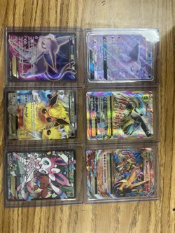 Pokemon GX Holo Card Lot - Espeon, Flareon, Sylveon, Charizard - 6 Cards - Image 1
