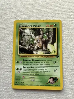 Pokemon Giovanni's Pinsir 24/132 Gym Challenge Rare Regular 70HP Basic English - Image 1