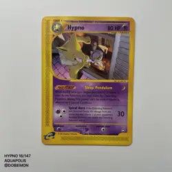 Hypno 16/147 2002 Aquapolis e-Series LP Rare Pokemon - Image 1