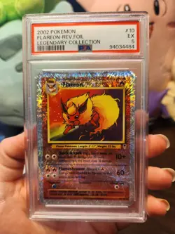 2002 Pokemon Legendary Collection Reverse Holo Flareon PSA 5 EX - Image 1