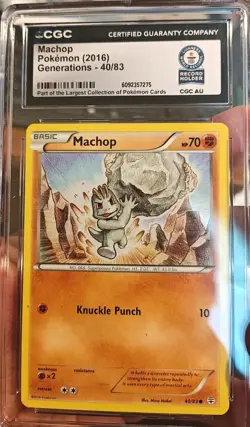 Pokemon 2016 Machop 40/83 Generations CGC Record Holder - Image 1