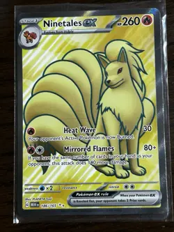 Pokemon TCG Ninetales ex 186/165 SV 151 Ultra Rare Full Art Holo NM - Image 1