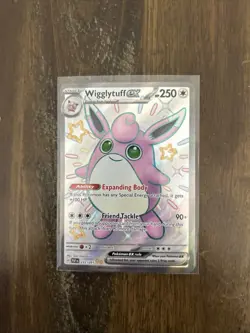 Pokemon TCG Wigglytuff ex 222/091 SV: Paldean Fates Shiny Ultra Rare Near Mint - Image 1