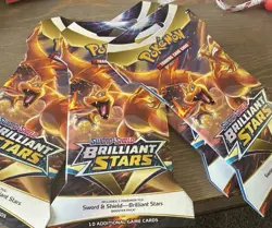 Pokemon TCG Sword & Shield - Brilliant Stars Sleeved Booster Pack Charizard Art - Image 1
