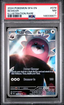 2024 POKEMON SFA EN-SHROUDED FABLE ILLUSTRATION RARE #079 BEWEAR PSA 7 - Image 1
