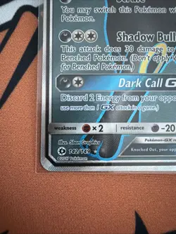 Pokemon Umbreon GX Full Art 142/149 Sun Moon Base NM - Mint - Image 5