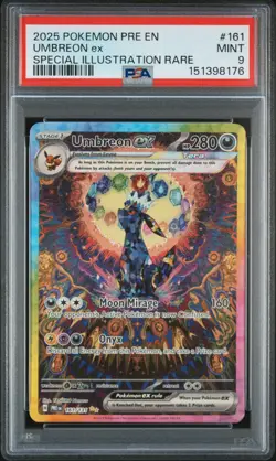 2025 POKEMON PRE EN-PRISMATIC EVOLUTIONS #161 UMBREON EX PSA 9 - Image 1