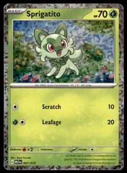 Sprigatito 001/015 holo Promo McDonald's Collection 2023 Pokemon Holo MP - Image 1