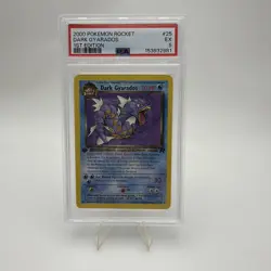 2000 POKEMON ROCKET 1ST EDITION Non Holo #25 DARK GYARADOS PSA 5 EX - Image 1