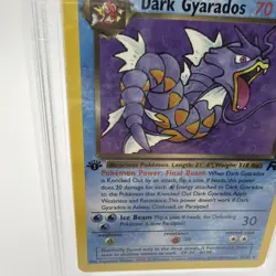 2000 POKEMON ROCKET 1ST EDITION Non Holo #25 DARK GYARADOS PSA 5 EX - Image 3