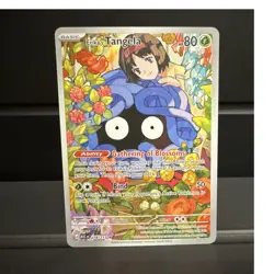 Pokemon Erika's Tangela Holo Full Art Illustration Rare SV Grass 80 HP 218/217 - Image 1