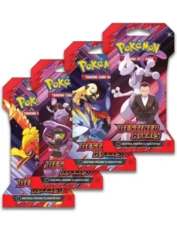 Pokemon TCG Scarlet&Violet Destined Rivals Sleeve Lot Of 4 Art Designs Brand New - Image 1