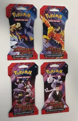 Pokemon TCG Scarlet&Violet Destined Rivals Sleeve Lot Of 4 Art Designs Brand New - Image 2